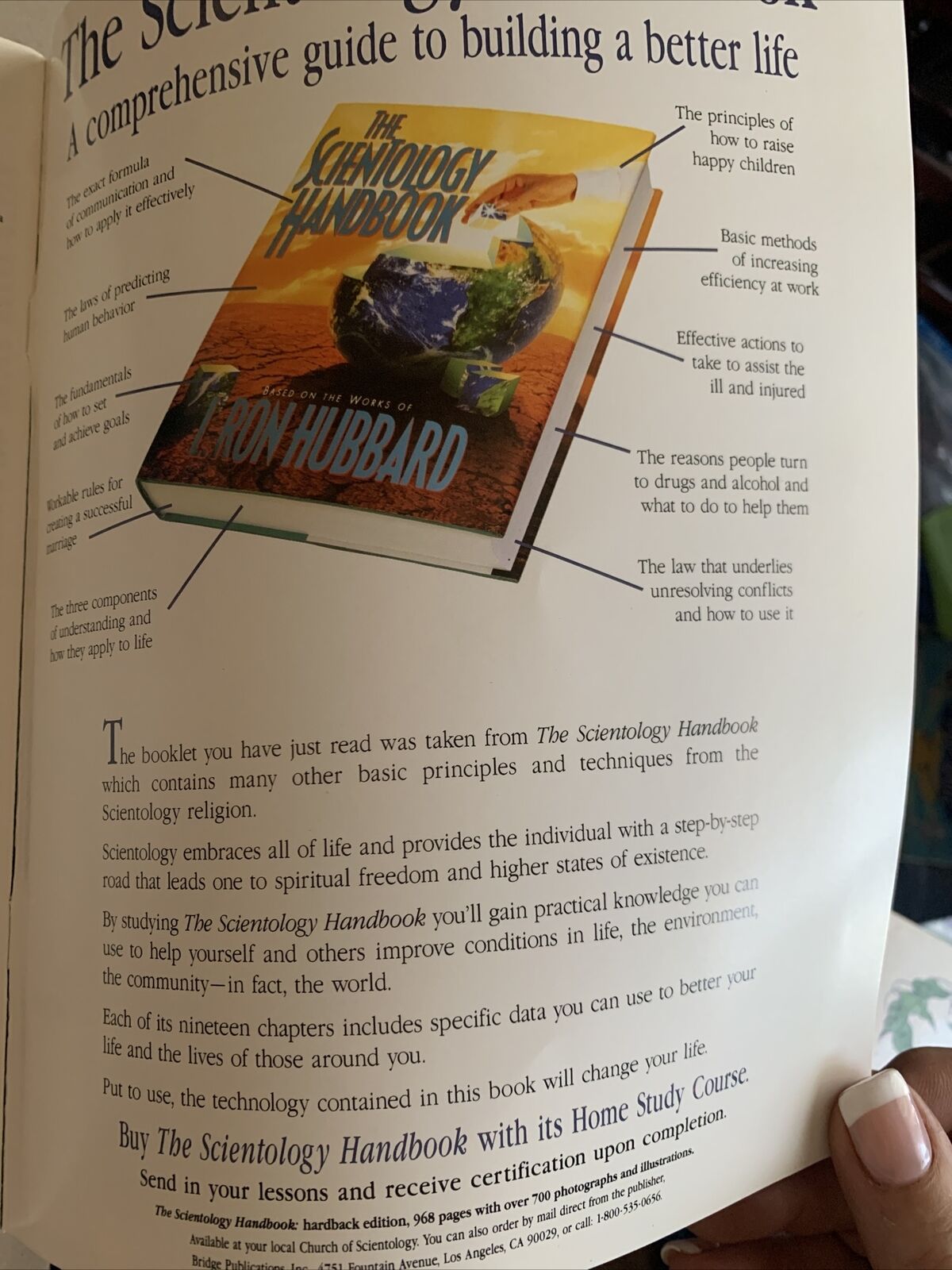 Answers to Drugs Scientology Handbook 1994 The Works Of L. Ron Hubbard PB