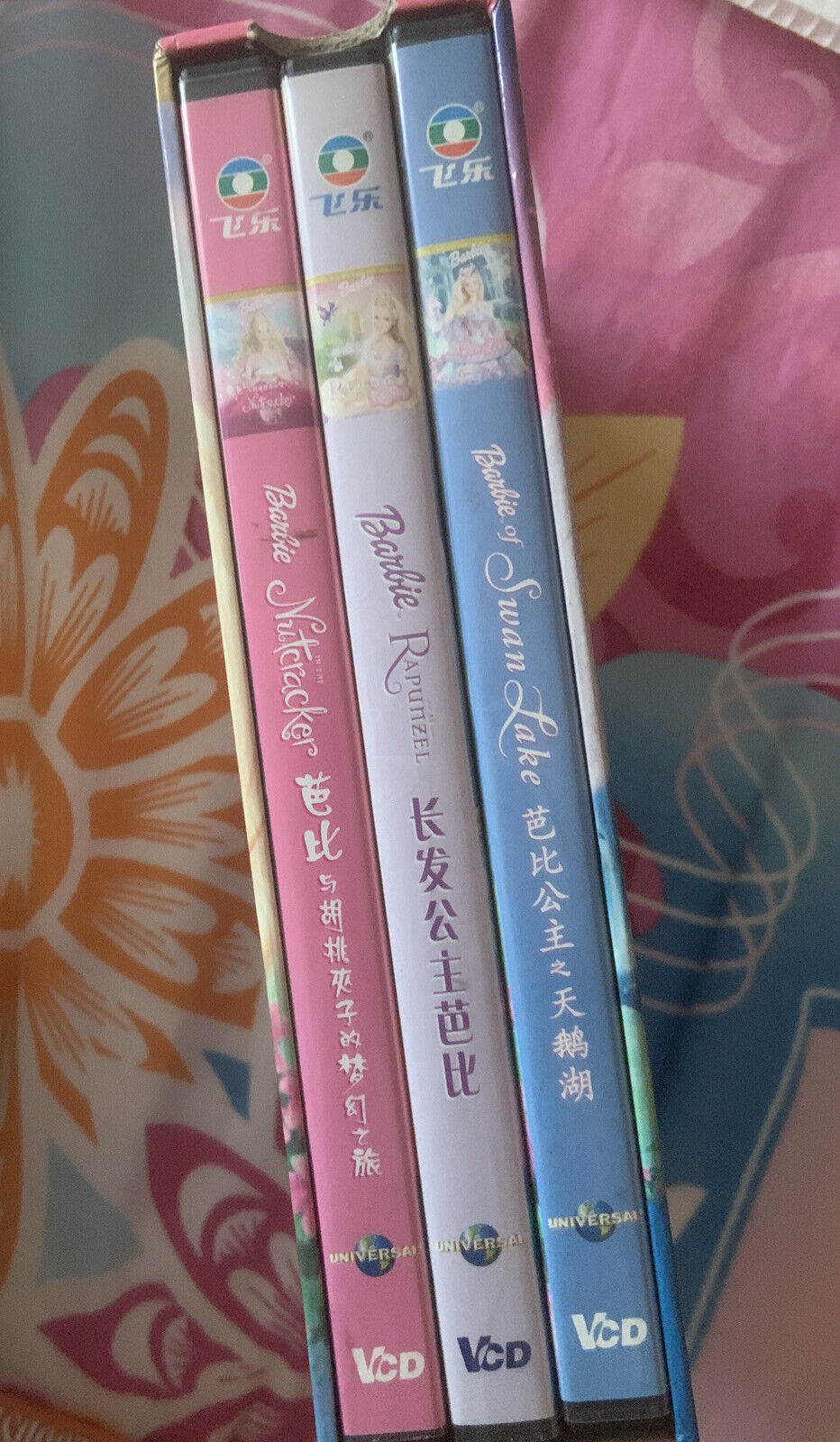 CHINESE Box Set BARBIE’S World 3 DVDS Nutcracker's / Rapunzel / Swan Lake NEW