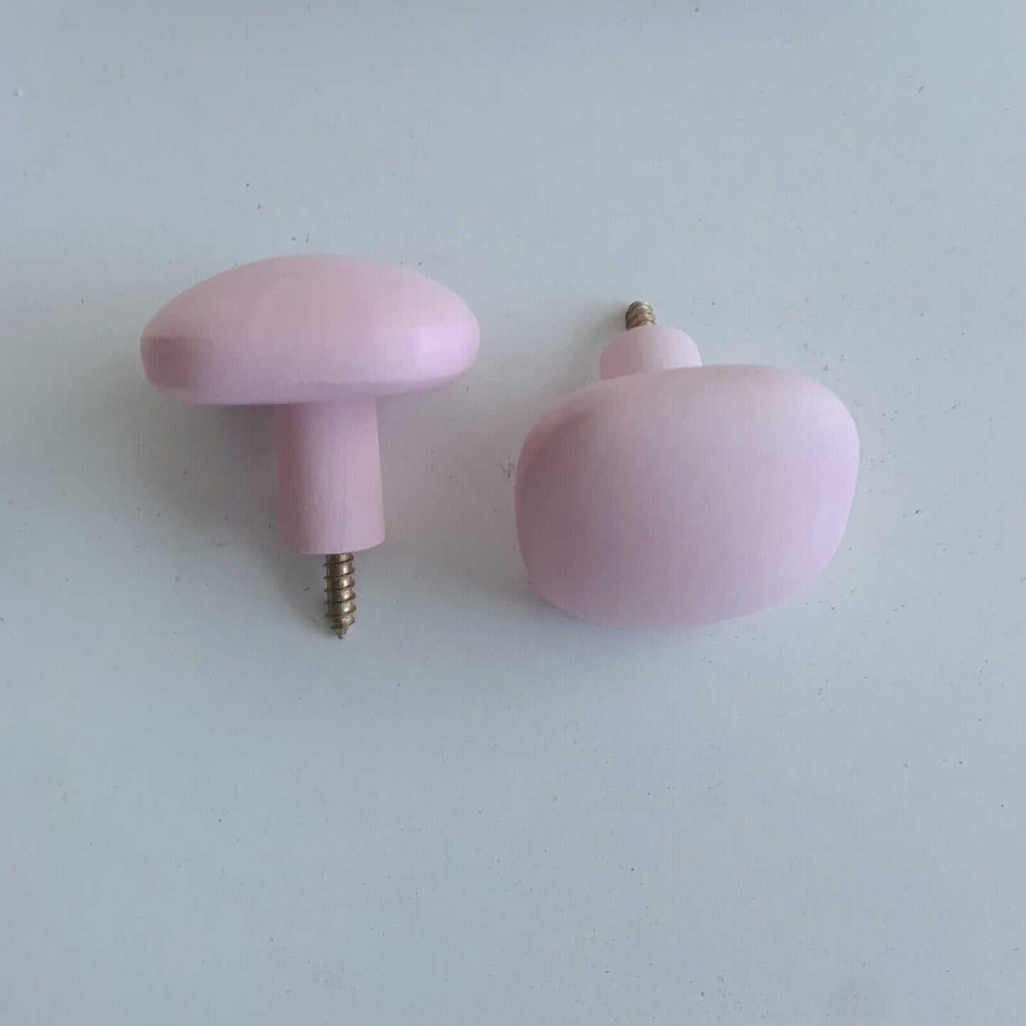 10 x Sq WOODEN WALL HOOKS Pink Grey Clothes Towel Robe Coat Hanger Nursery Bath