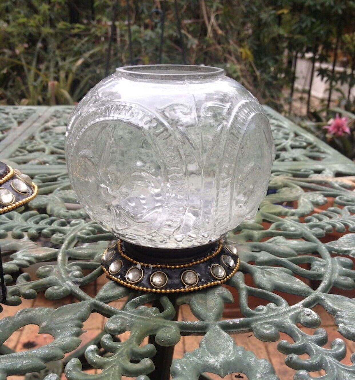 Round Glass Tealight Holder comes apart for easy cleaning NEW in Box