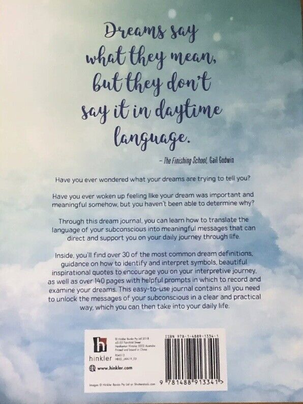DREAM JOURNAL With Dream Definitions Decipher The Meaning Of Your Dreams PB NEW