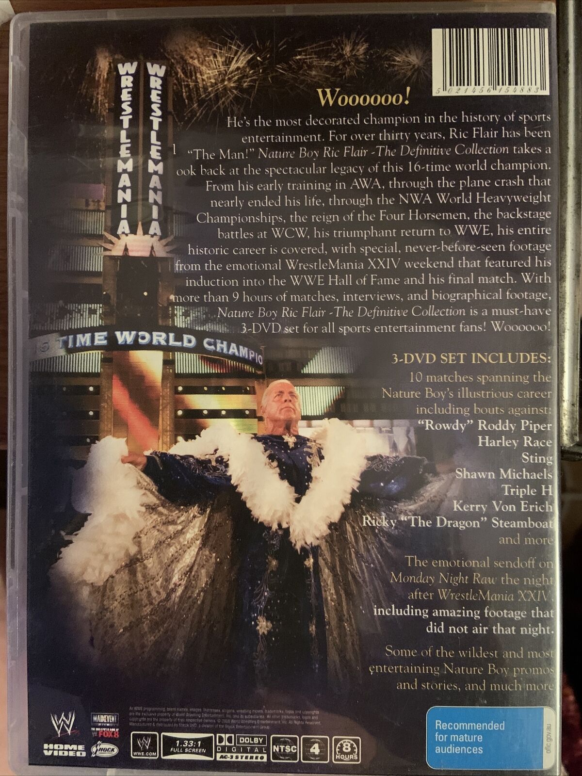 DVD NATURE BOY RIC FLAIR Definitive Collection SET WWE Wrestling Sport 3 Disc