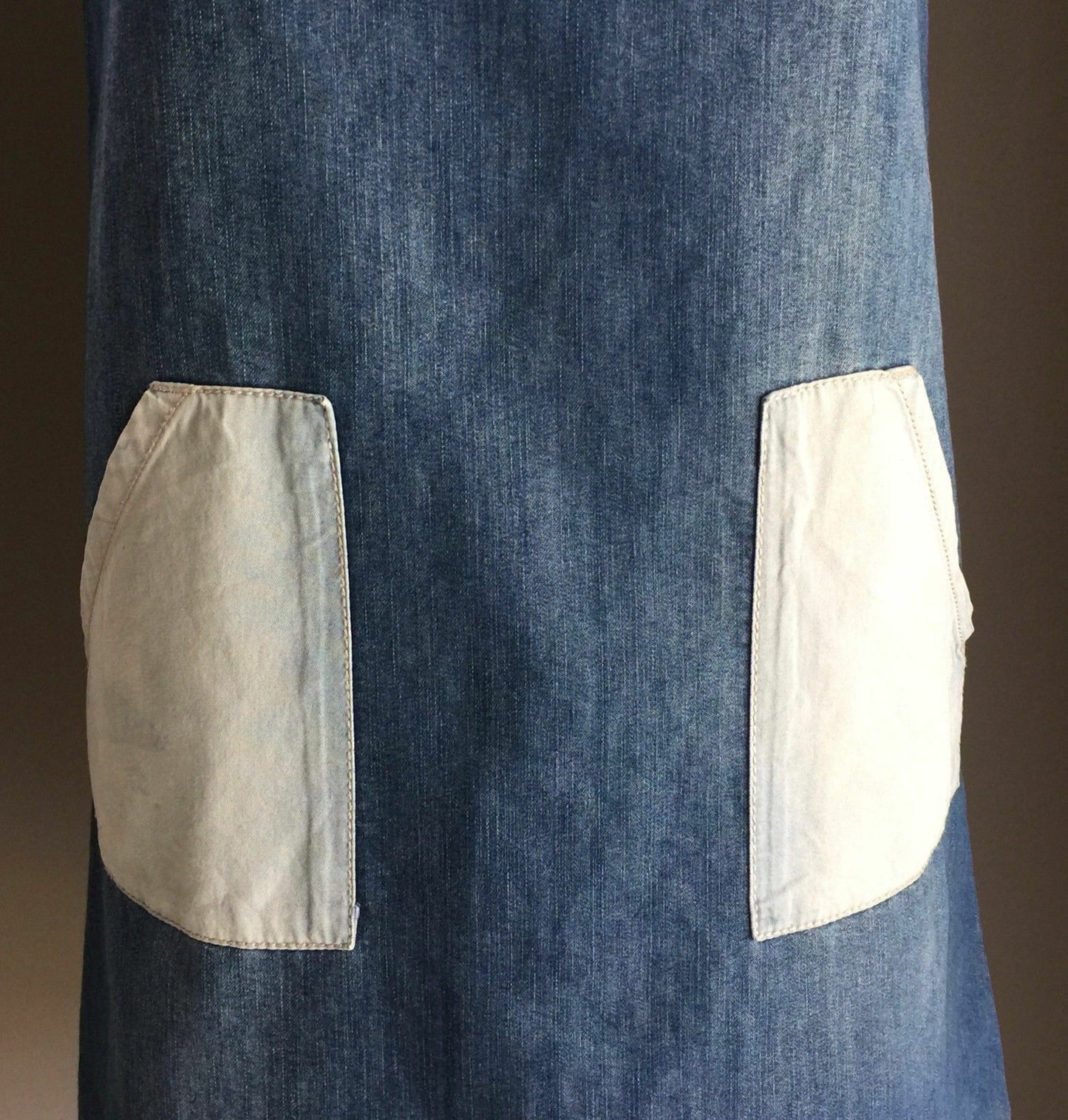 Teen Girl I Love NEXT UK Shift Dress 2 Tone Denim Cap Sleeve Size 14 Yrs