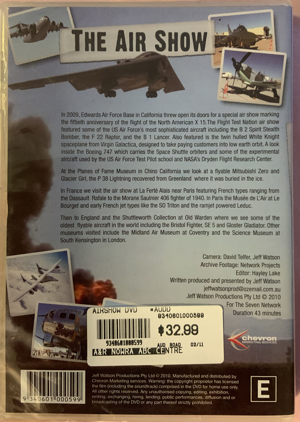 THE AIR SHOW Edwards Air Force Base DVD 2010 Film by Jeff Watson Channel 7 NEW