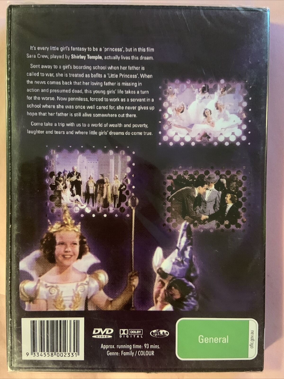 DVD Shirley Temple The Little Princess Movie Fantasy Dreams Come True 1939 NEW