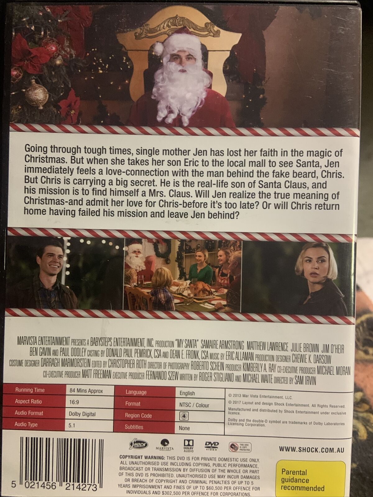 My Santa DVD 2013 Samarie Armstrong Matthew Lawrence Xmas Christmas Movie