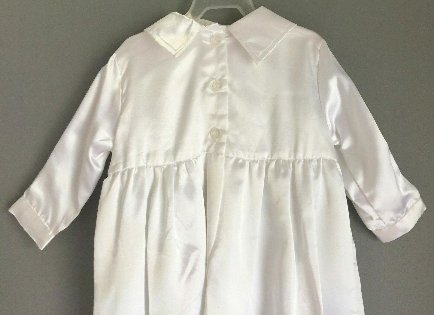 Baby Boy CLEVER BEAN White Baptism Christening Romper One Piece Hat Size 00 NEW