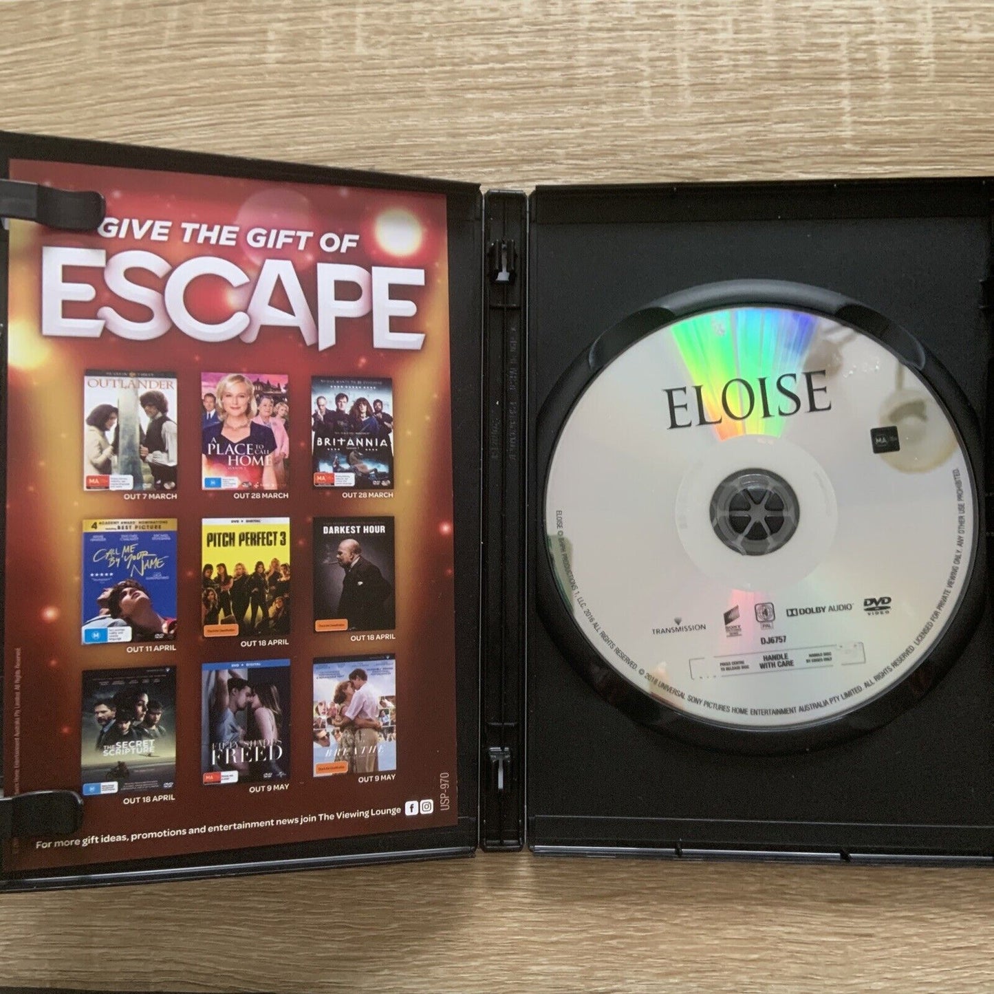 DVD ELOISE Movie Chace Crawford Eliza Dushku Robert Patrick R4 MA15+