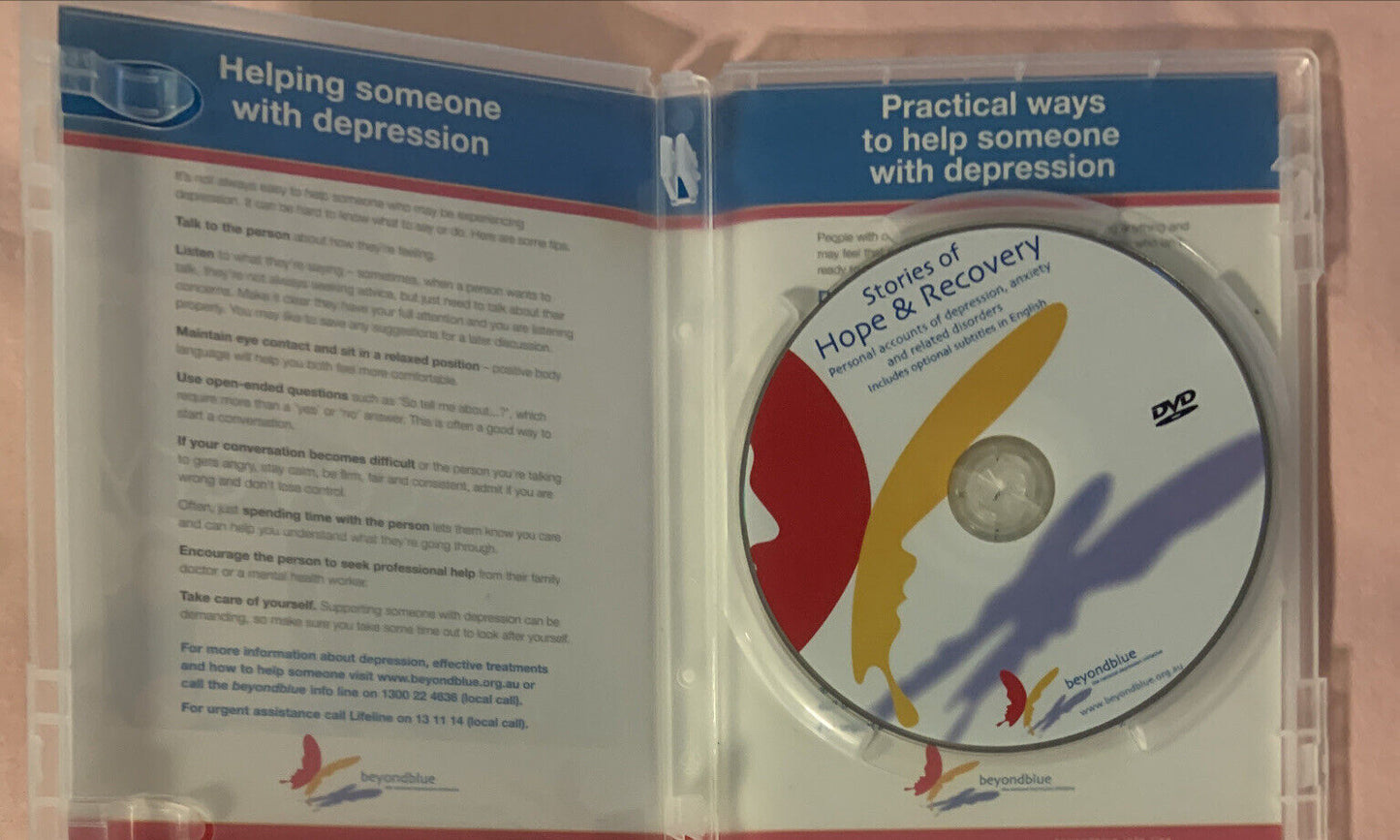 DVD BEYOND BLUE Stories of Hope and Recovery 2008 Depression Mental Health