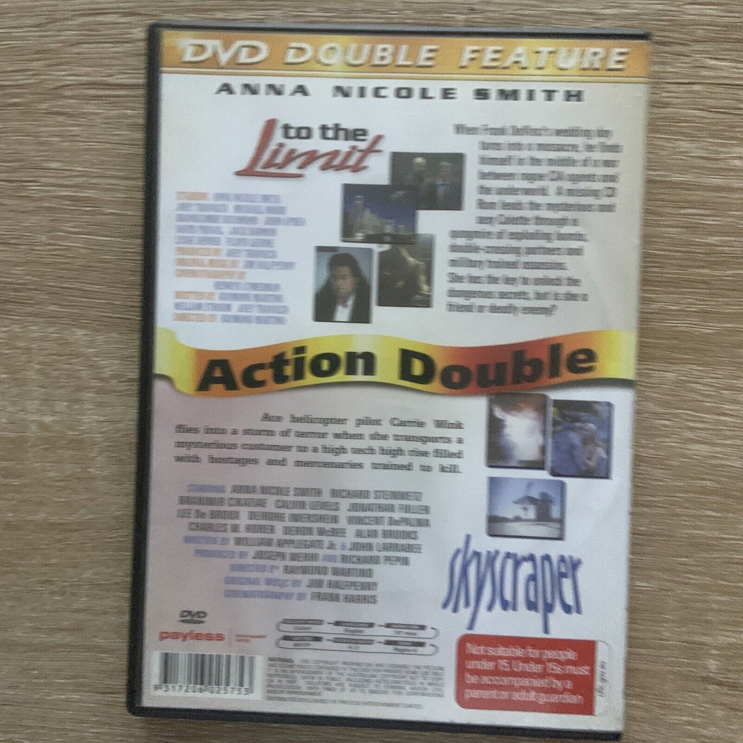 DVD Anna Nicole Smith TO THE LIMIT | SKYSCRAPER Double Feature REGION 4 MA 15+
