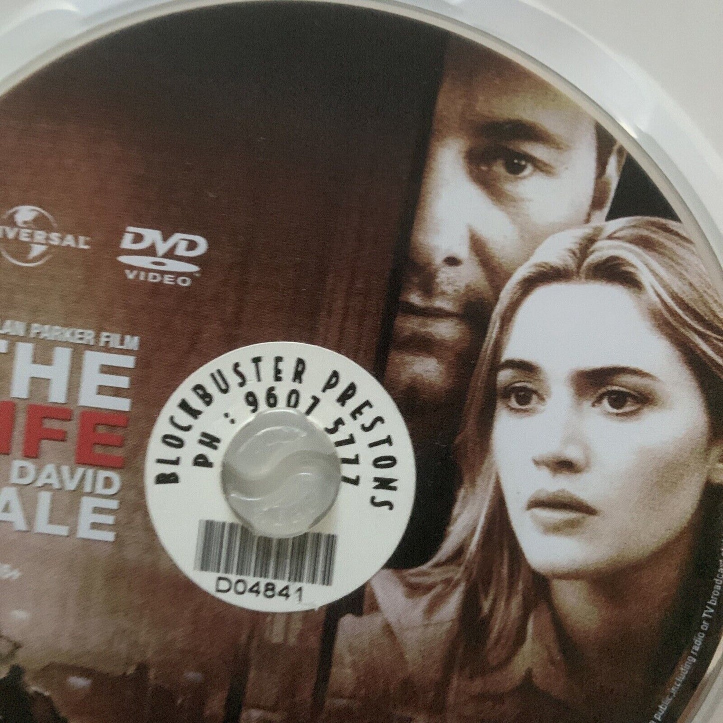 DVD THE LIFE OF DAVID GALE Kate Winslet Thriller R4 EX Blockbuster Rental