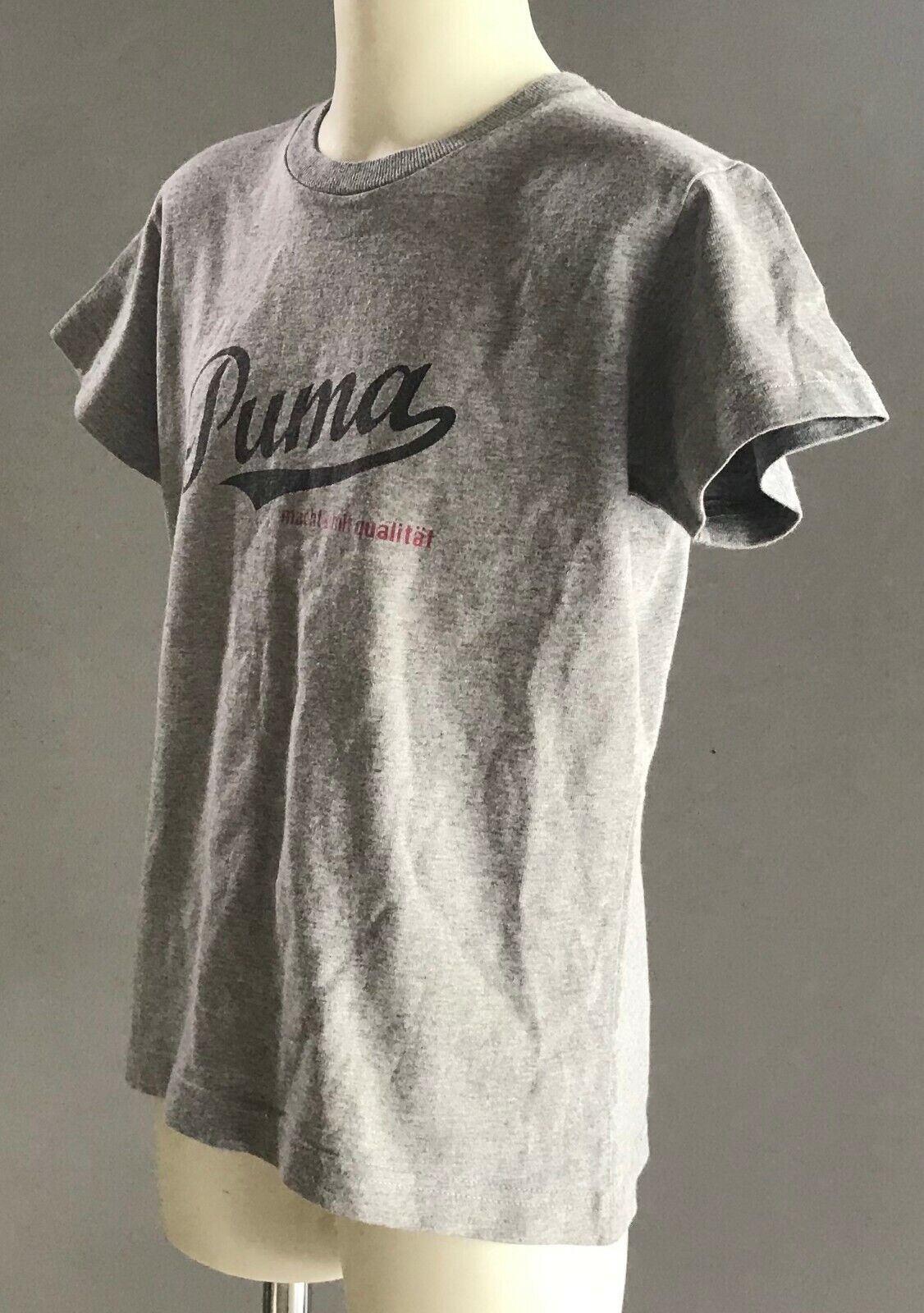 Girls PUMA Tee Athleisure Grey Short Sleeve T shirt Size S AU 8 Sports Gym