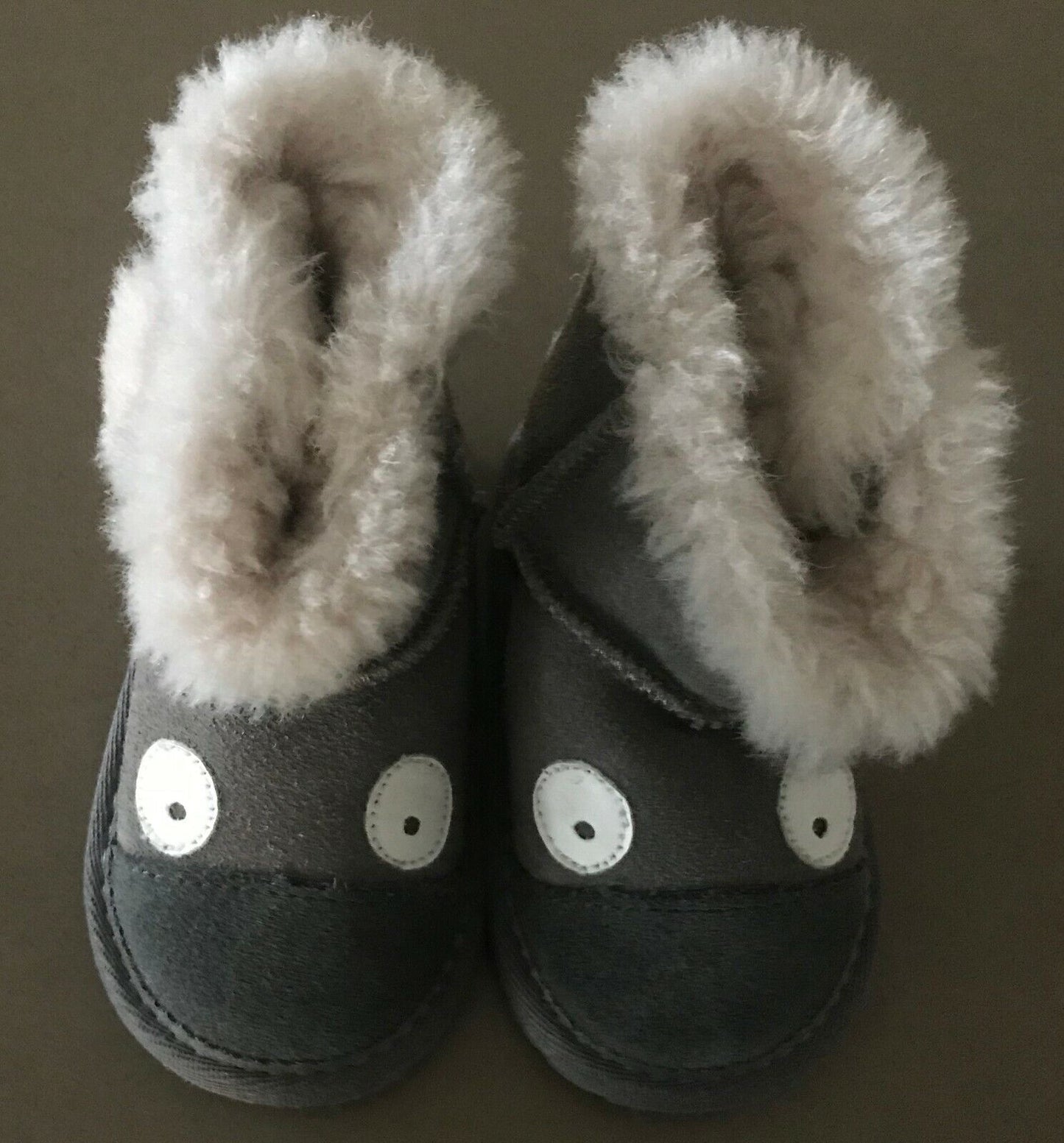 EMU AUSTRALIA UGG Boots Baby Grey Koala Walker Booties Size 6 12 Mths Sheepskin