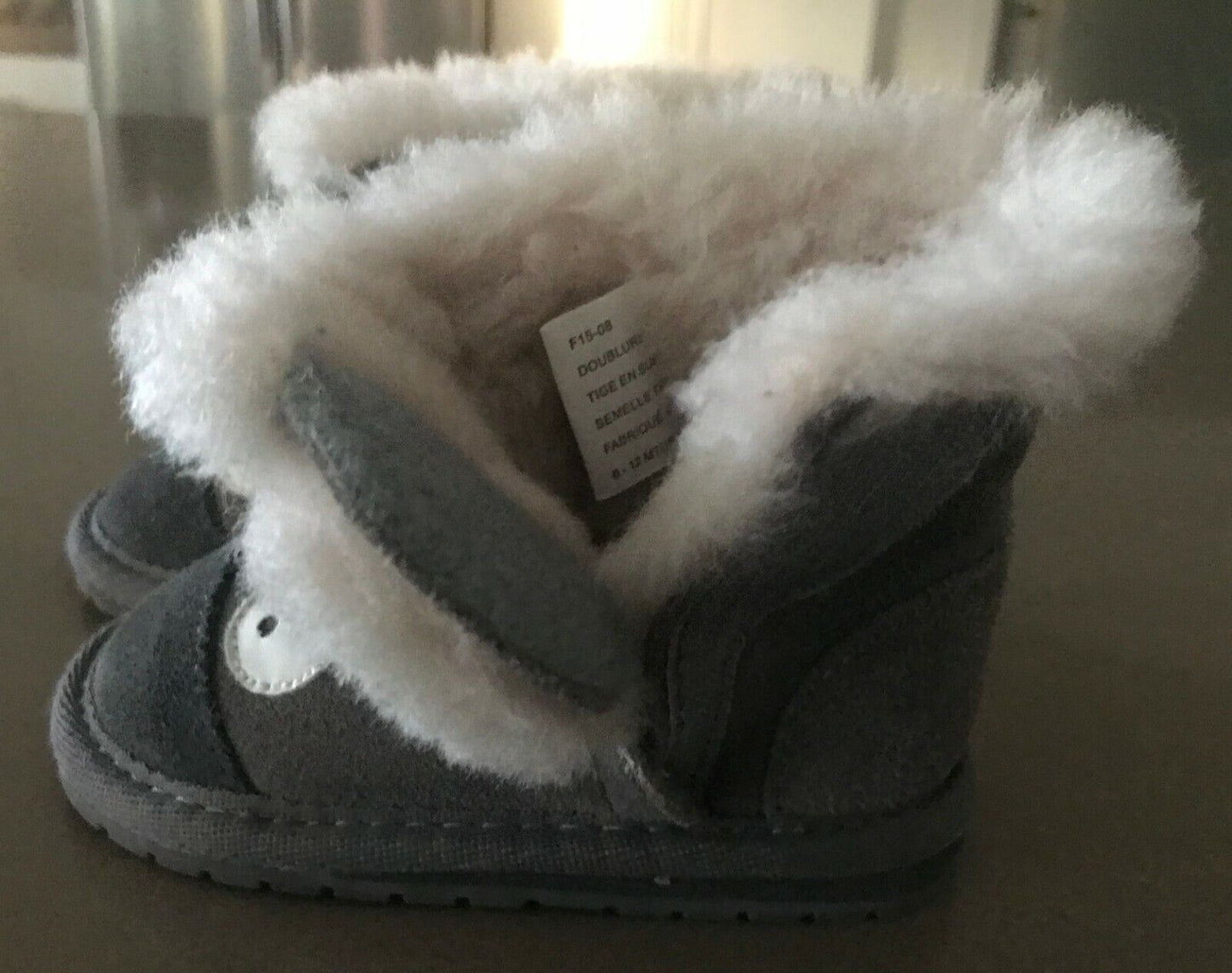 EMU AUSTRALIA UGG Boots Baby Grey Koala Walker Booties Size 6 12 Mths Sheepskin