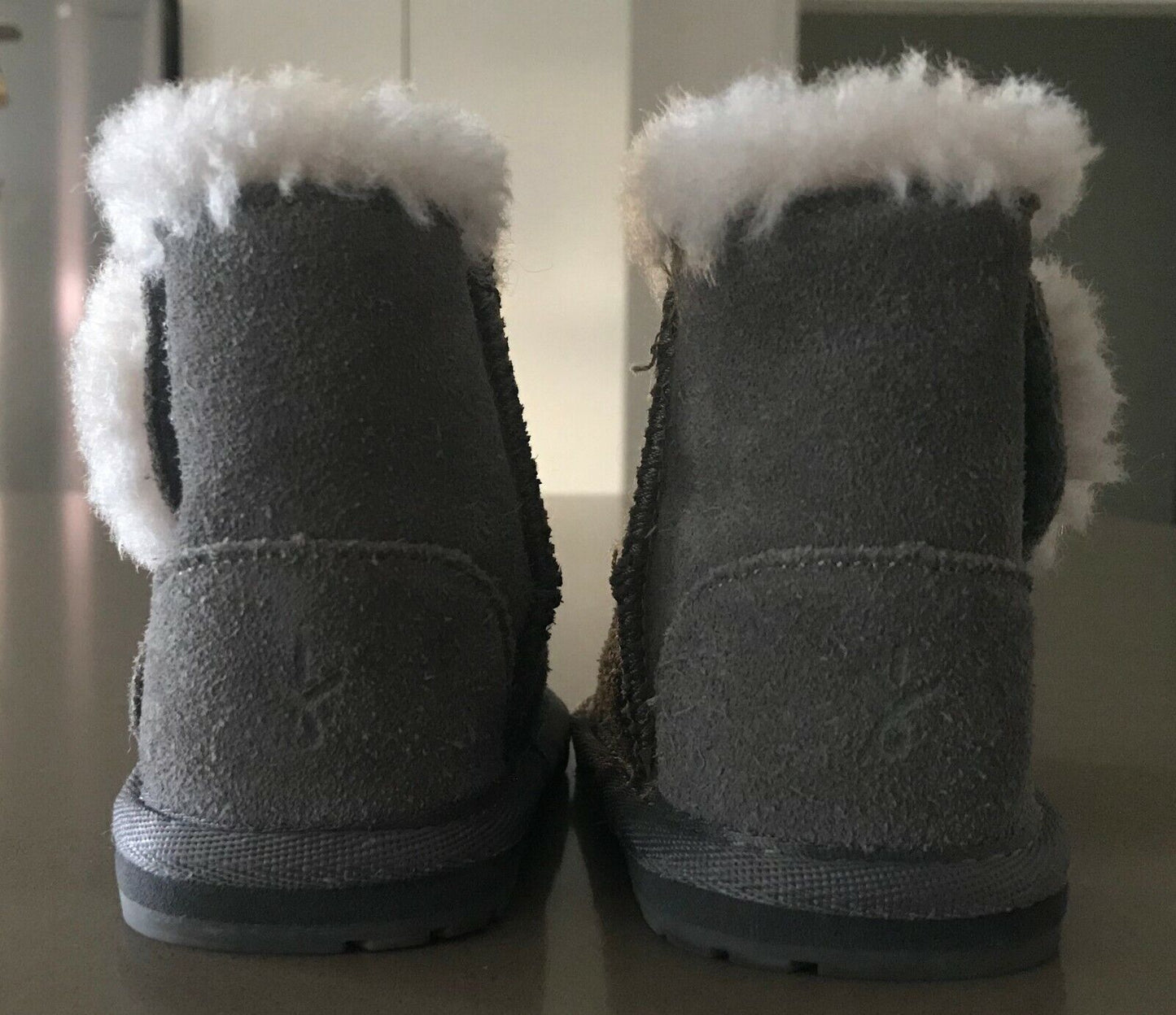 EMU AUSTRALIA UGG Boots Baby Grey Koala Walker Booties Size 6 12 Mths Sheepskin