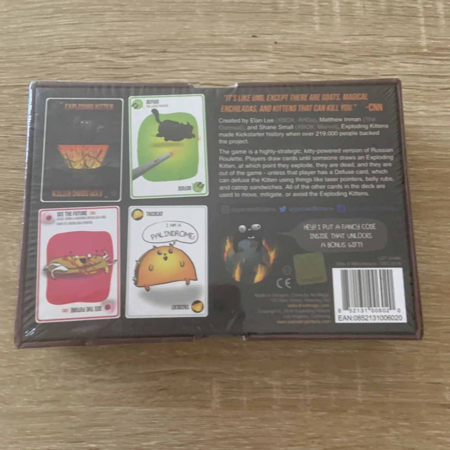 New CARD GAME EXPLODING KITTENS 2 5 Players Family Adults Teens Kids 7+ Sealed