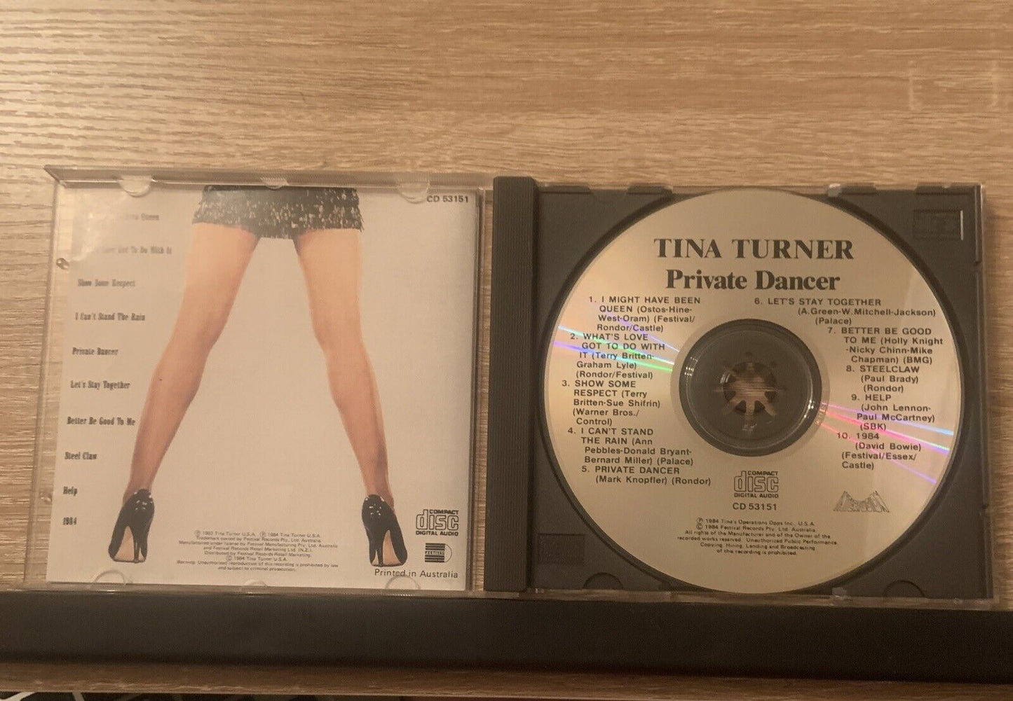CD Private Dancer by TINA TURNER Music Audio Album 1984 w Lyrics