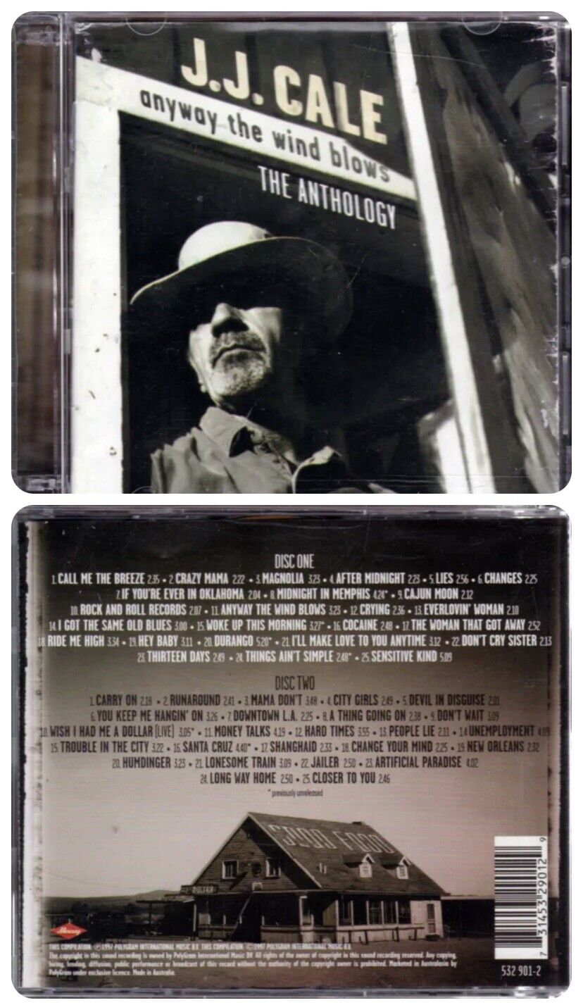 CD J J CALE Anyway The Wind Blows The Anthology 2 Disc Music Album 1997