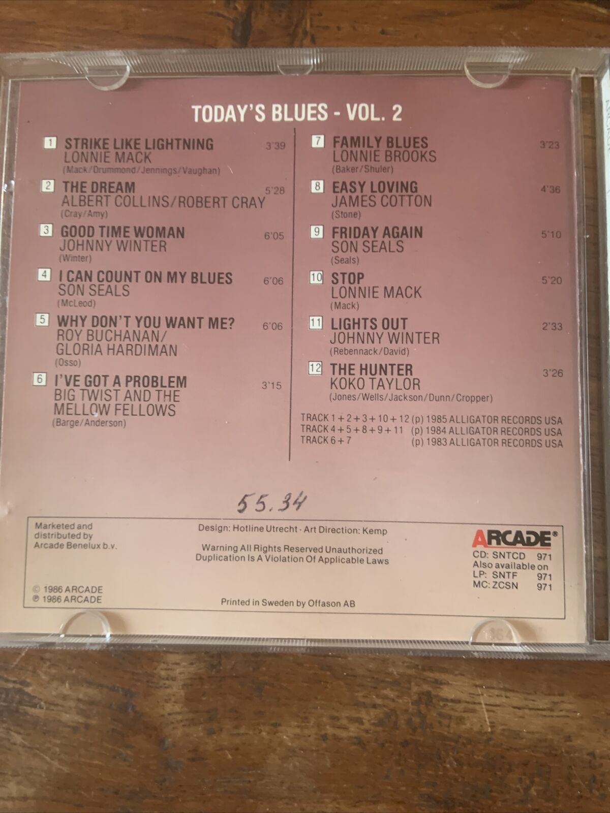 2 CD Set Various Today's Blues Volume Music Album 1986 Robert Cray James Cotton