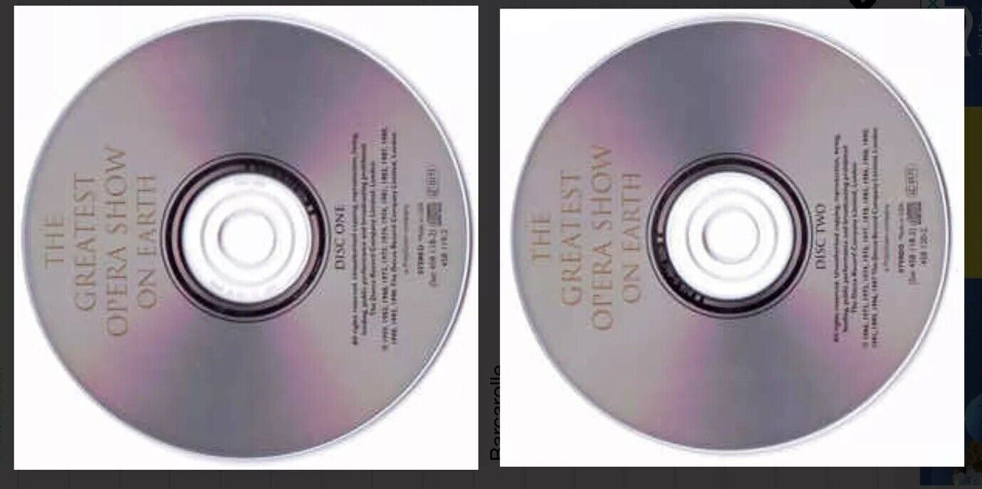 CD The Worlds Greatest Opera Show On Earth Embossed Gold Title 2 Disc Set