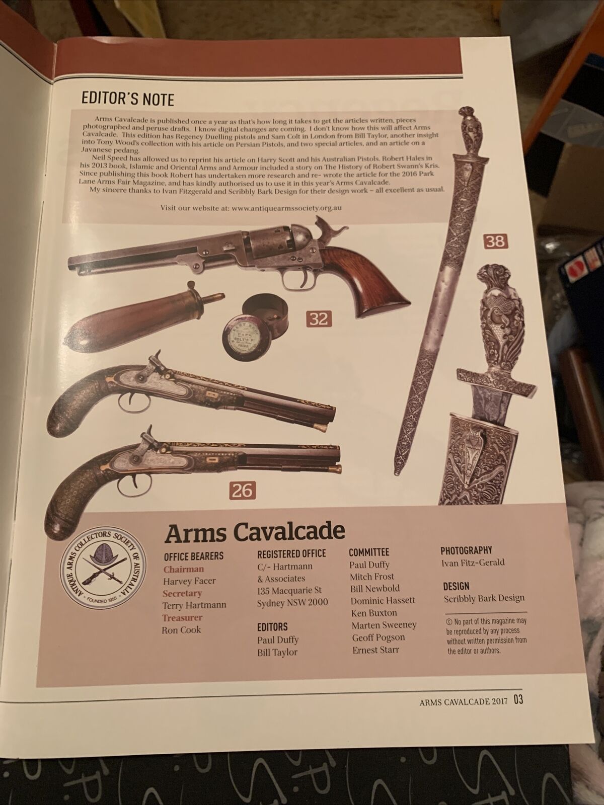 ARMS CAVALCADE Official Journal Antique Arms Collectors Australia Sept 2017 PB