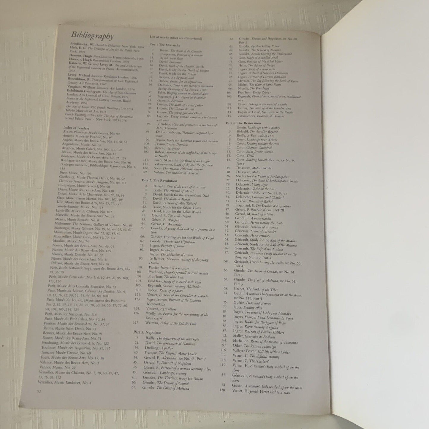 FRENCH PAINTING The Revolutionary Decade 1760-1830 An Exhibition Guide PB 1981