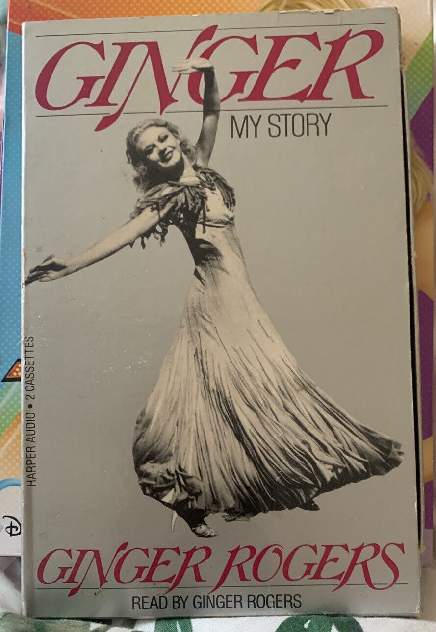 2 Audio Cassette Set GINGER MY STORY Read By GINGER ROGERS 1991 Card Flip Case