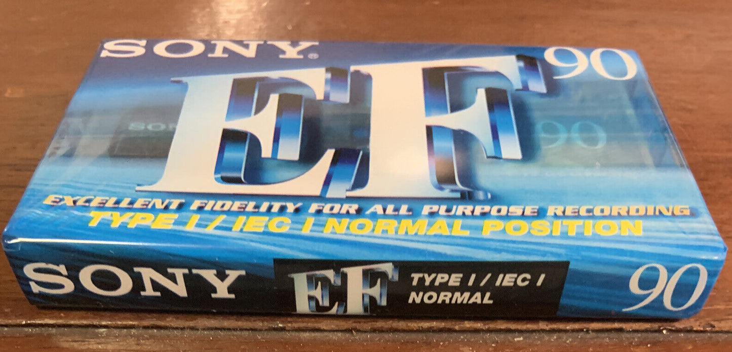 BLANK 1x SONY EF 90 NORMAL POSITION TYPE I AUDIO CASSETTE TAPE Sealed NEW