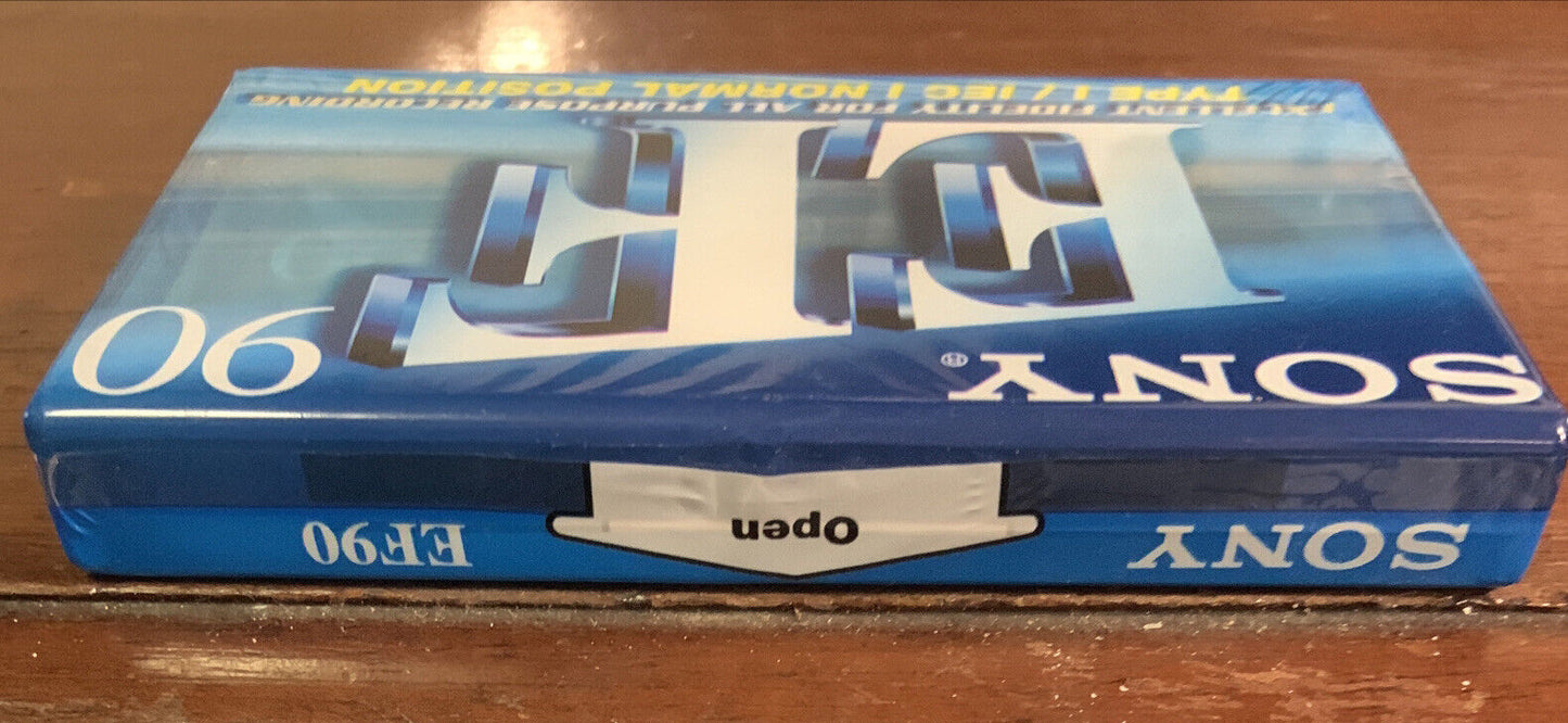 BLANK 1x SONY EF 90 NORMAL POSITION TYPE I AUDIO CASSETTE TAPE Sealed NEW