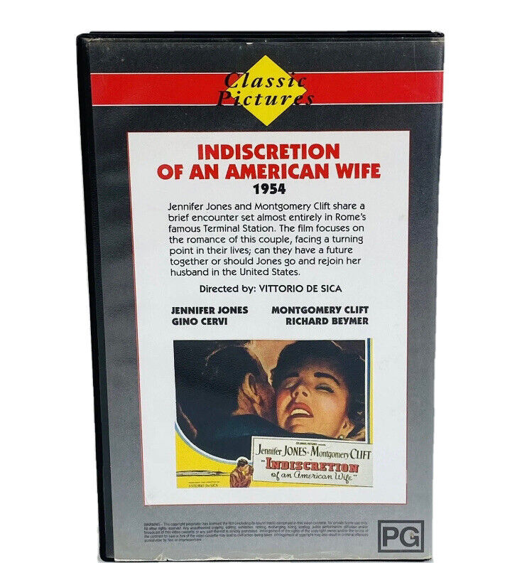 Vintage VHS INDISCRETION OF AN AMERICAN WIFE Classic Pictures Video Tape