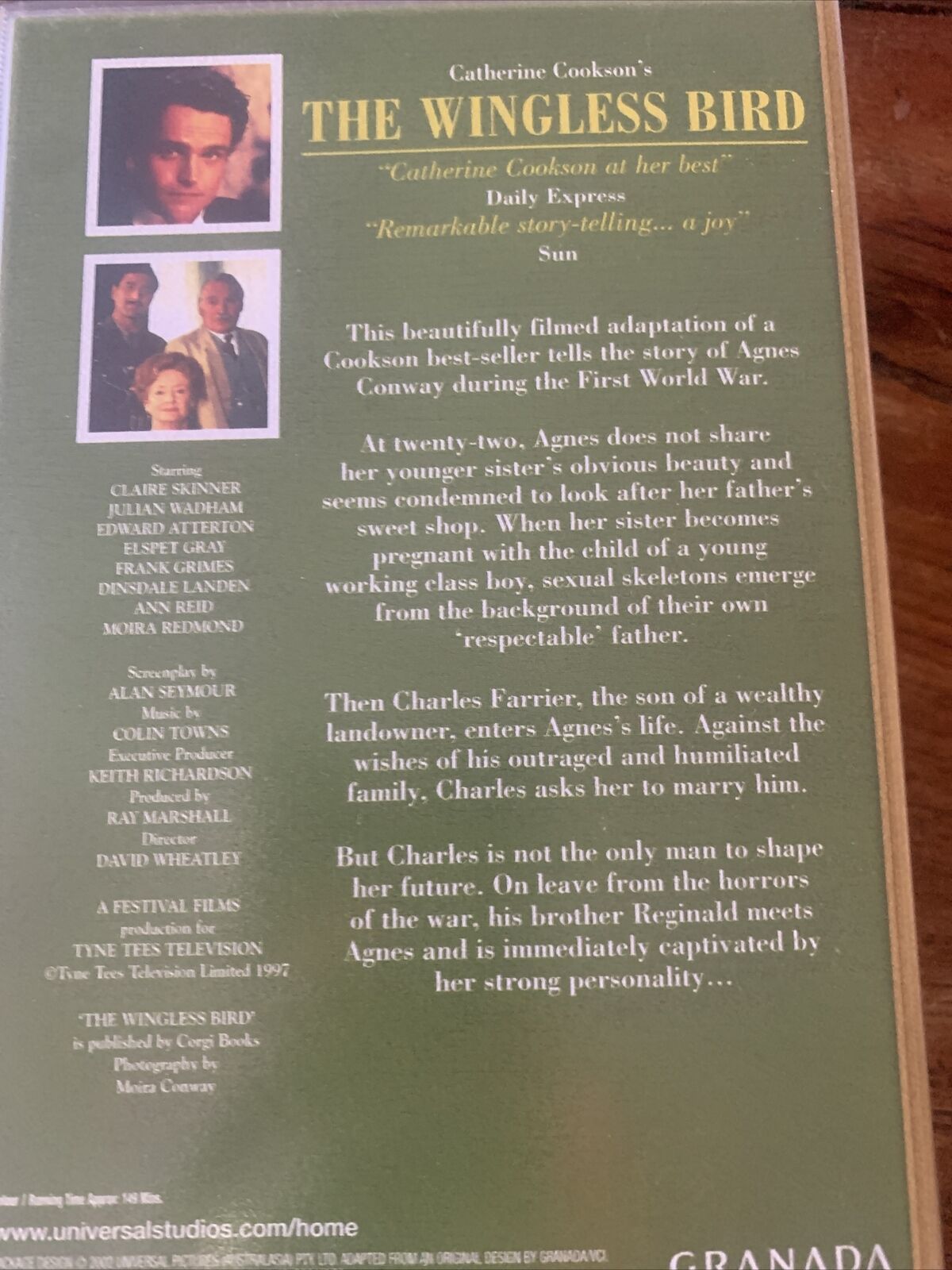 VHS The Cookson Collection THE WINGLESS BIRD Catherine Cookson VIDEO Tape 2 Pack