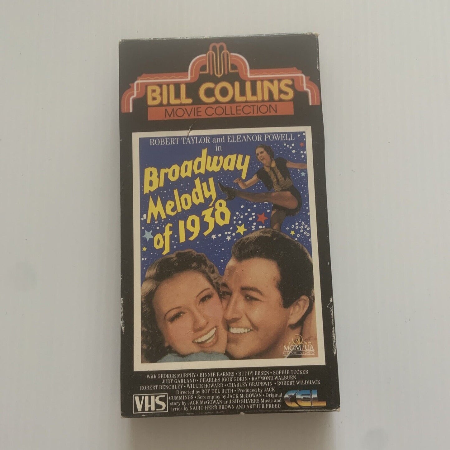 VHS BROADWAY MELODIE of 1938 BILL COLLINS Movie Collection Cardbox Cover Romance