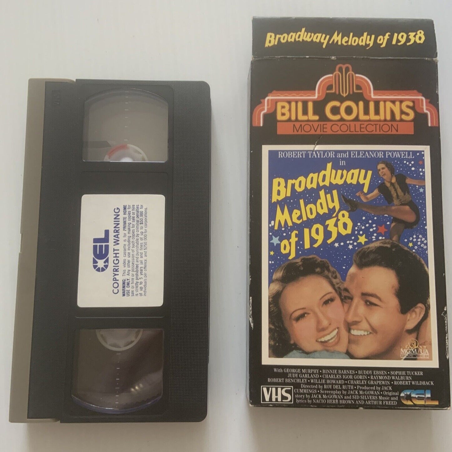 VHS BROADWAY MELODIE of 1938 BILL COLLINS Movie Collection Cardbox Cover Romance