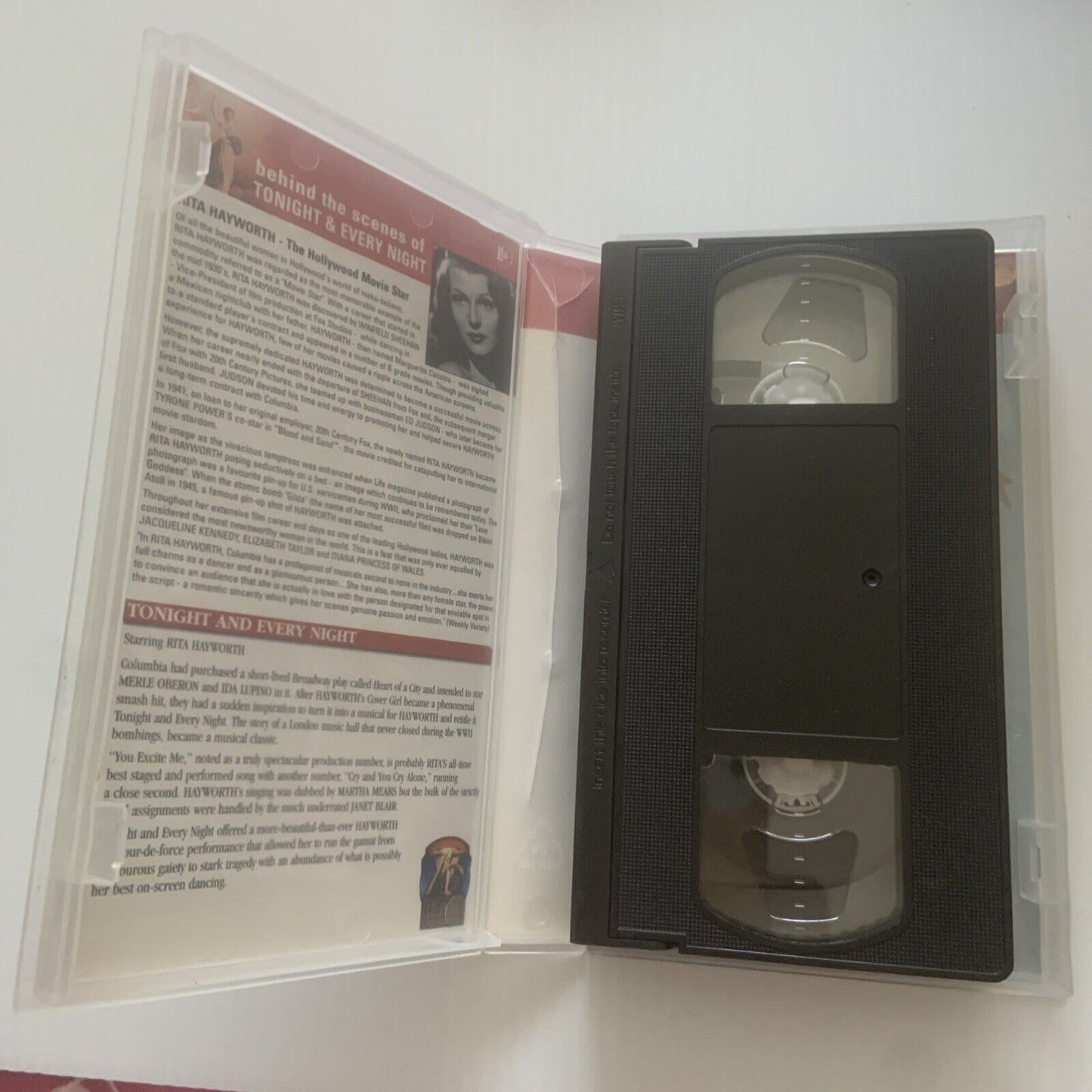 VHS RITA HAYWORTH Tonight and Every Night Dance Hollywood Musical Siren