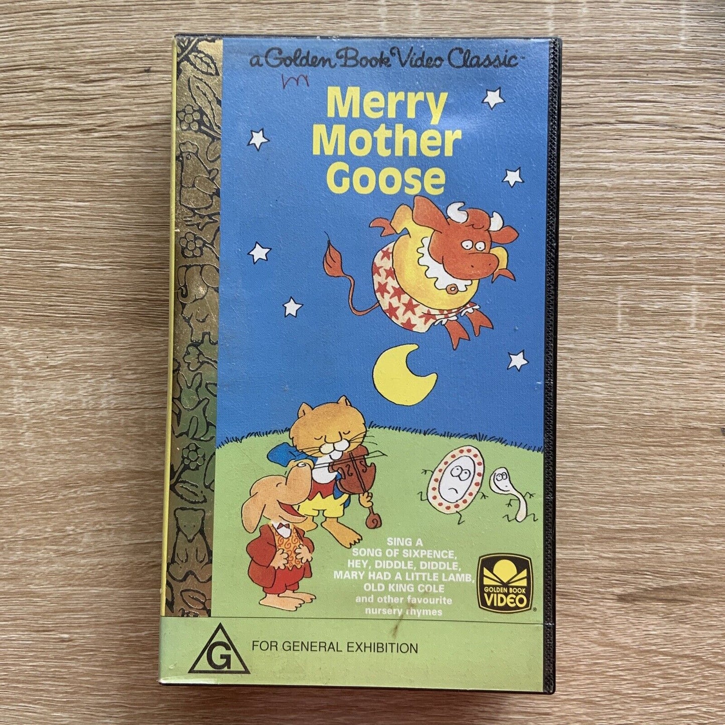 VHS MERRY MOTHER GOOSE Golden Book Classic Vintage Retro Video Tape Movie 1992