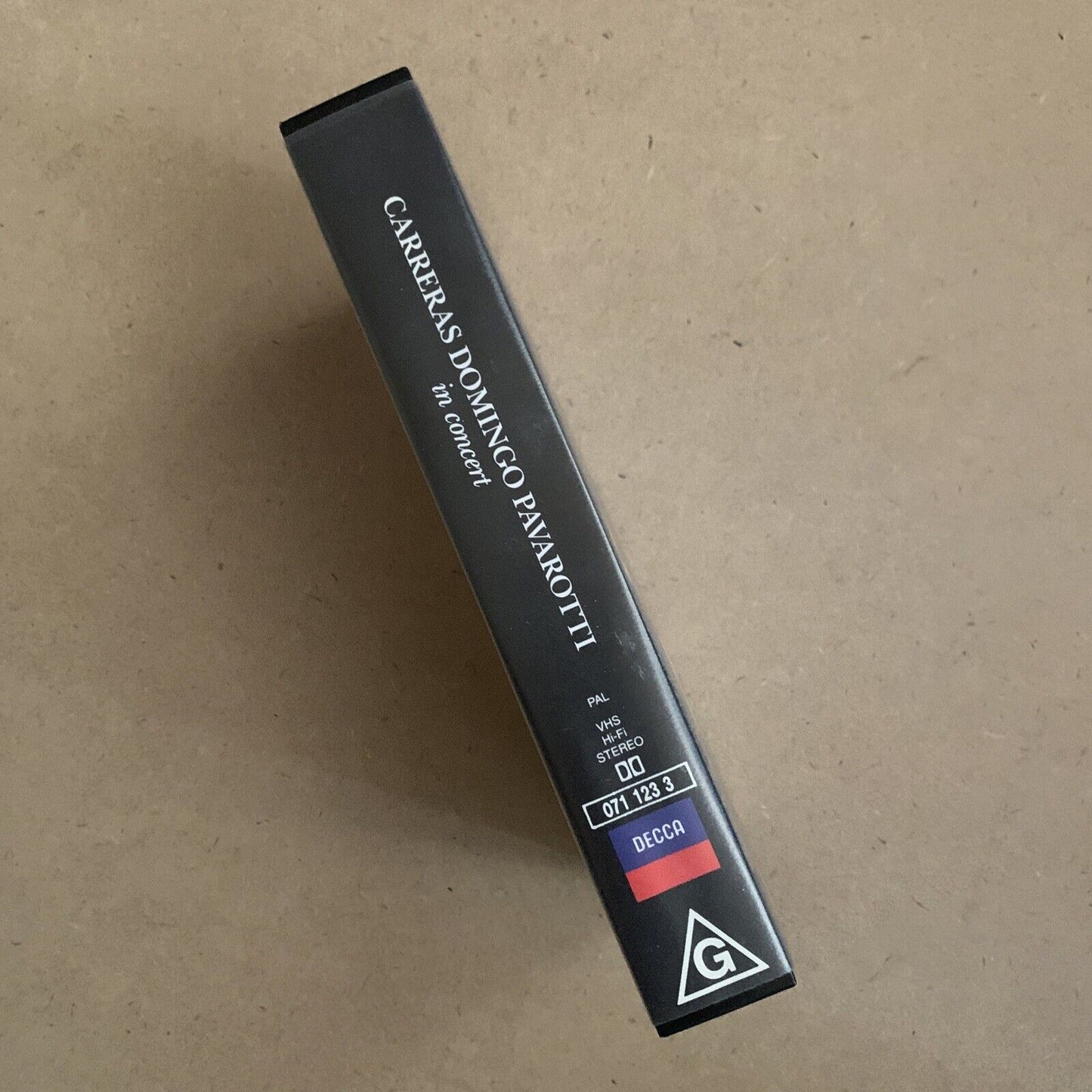 VHS Carreras Domingo Pavarotti in Concert Mehta Tape Video Music Opera G 1990