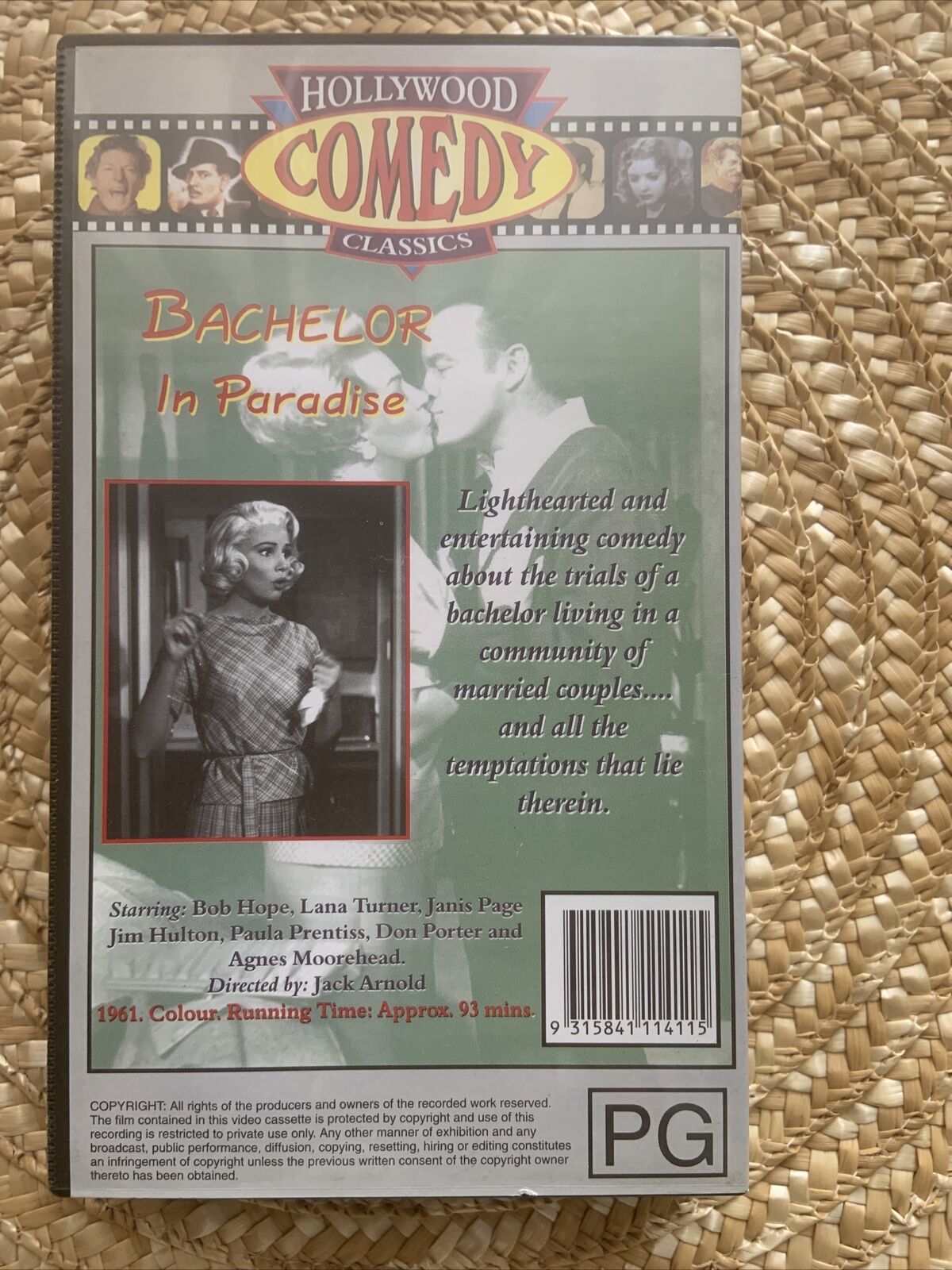 Vintage VHS BACHELOR IN PARADISE Video Tape Bob Hope Lana Turner Comedy Movie