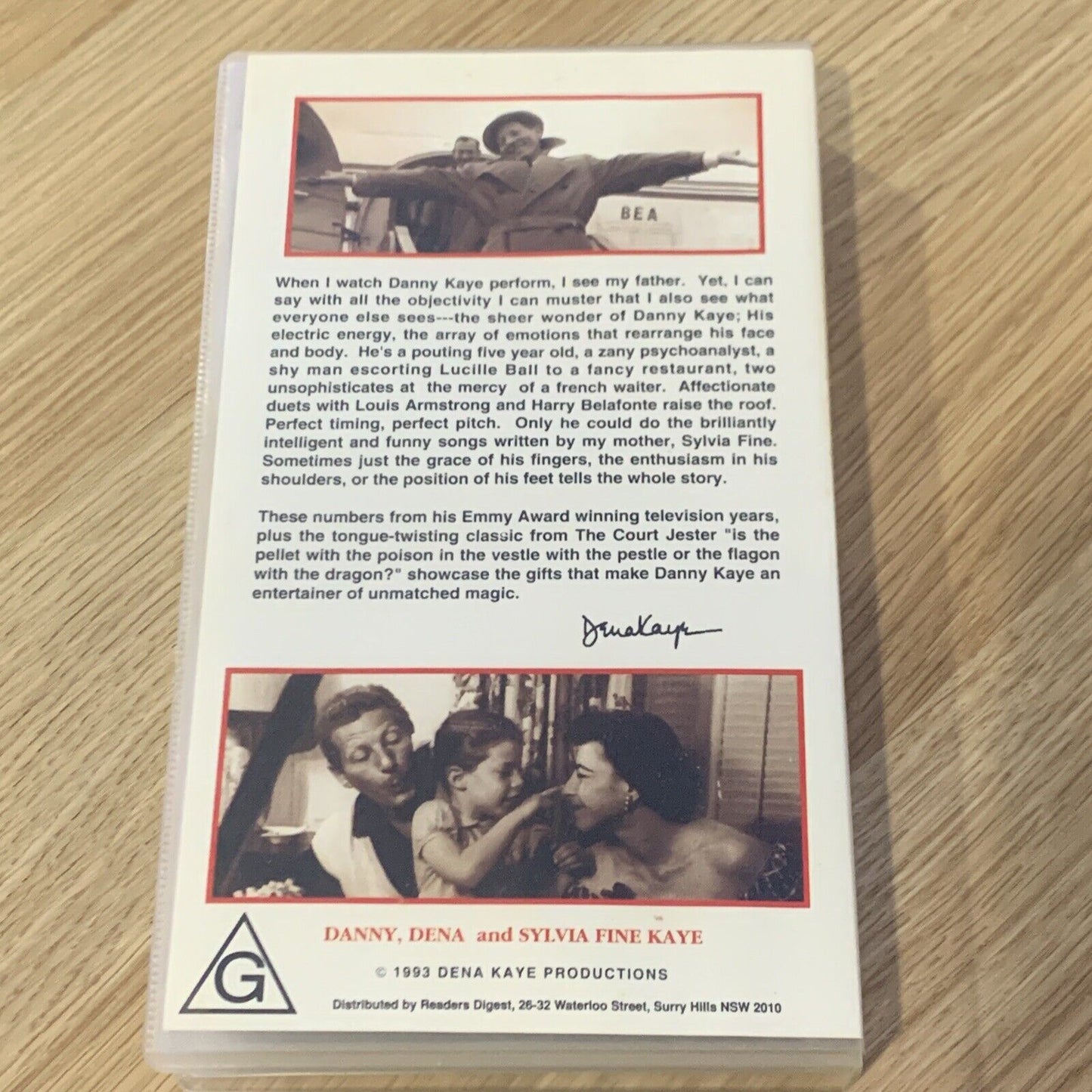 VHS THE BEST OF DANNY KAYE Movie Video Cassette Tape Music Comedy 1993