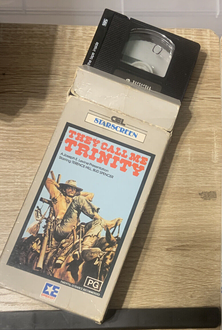 VHS THEY CALL ME TRINITY Terence Hill 1970 105mins Colour PG StarScreen Cult CEL