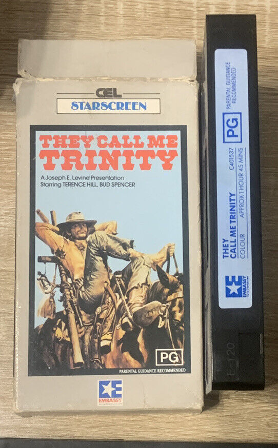 VHS THEY CALL ME TRINITY Terence Hill 1970 105mins Colour PG StarScreen Cult CEL