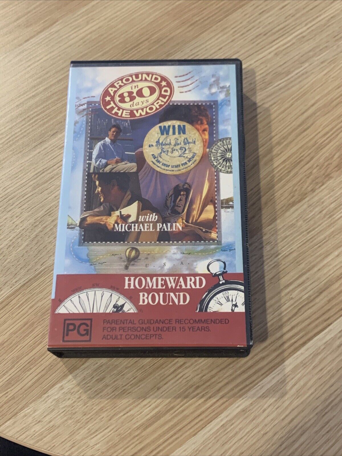 VHS AROUND THE WORLD IN 80 Days Homeward Bound Michael Palin PAL Video 1990 ABC