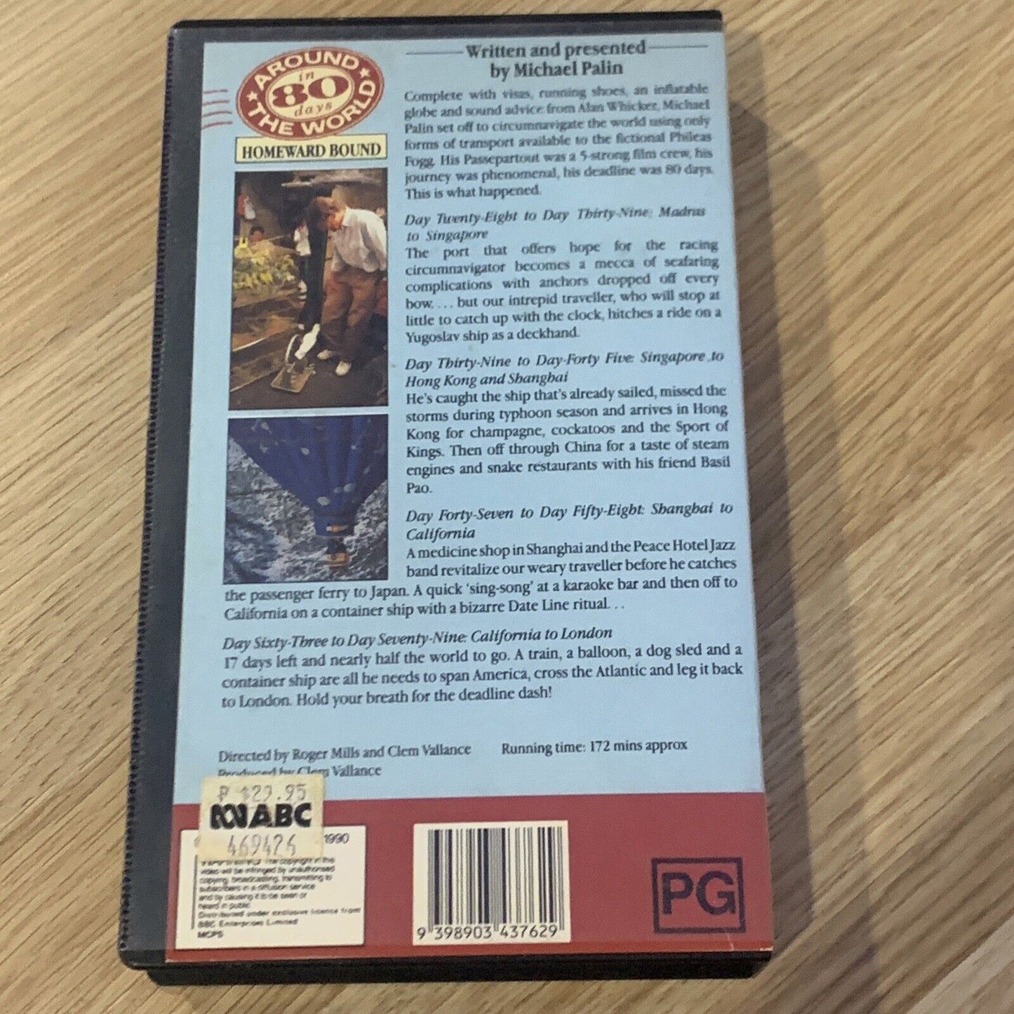 VHS AROUND THE WORLD IN 80 Days Homeward Bound Michael Palin PAL Video 1990 ABC
