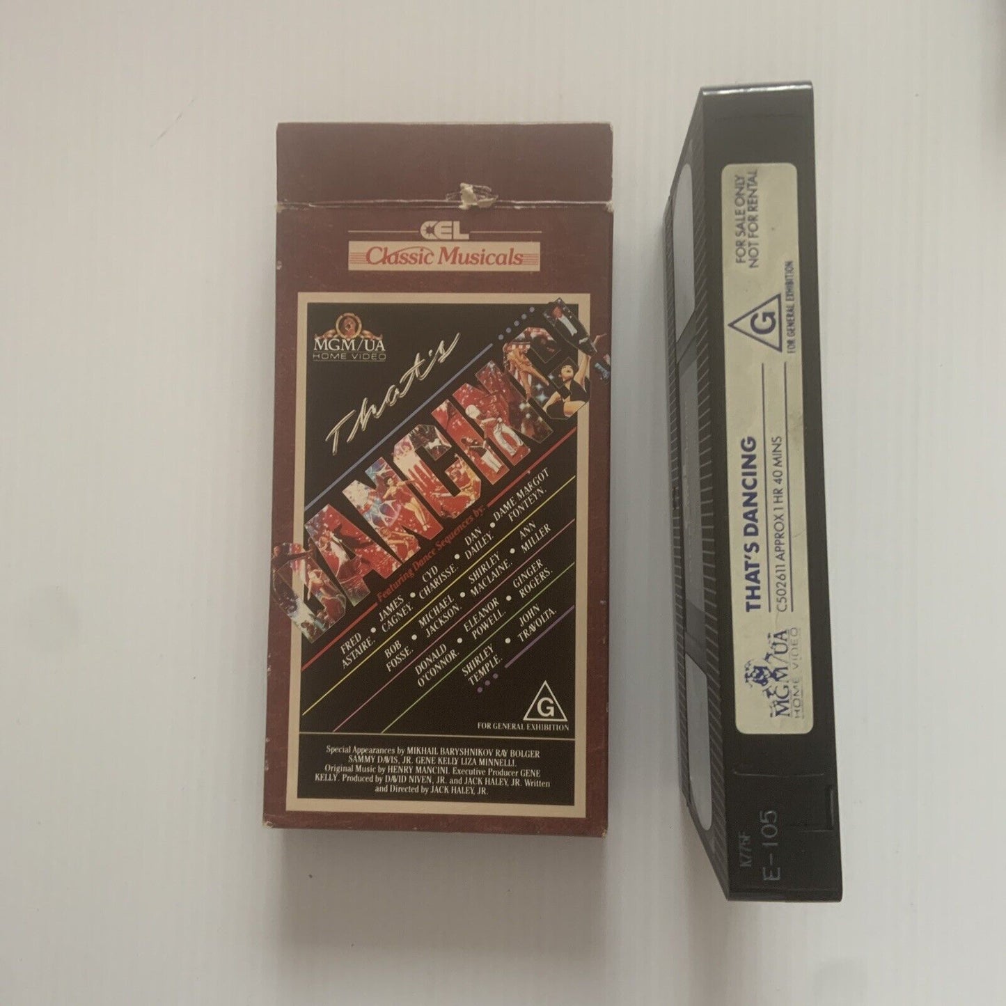 VHS NOW THATS DANCING! Musical FRED ASTAIRE Video Card Cover Hollywood