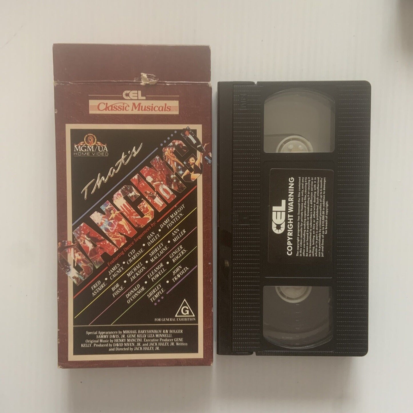 VHS NOW THATS DANCING! Musical FRED ASTAIRE Video Card Cover Hollywood
