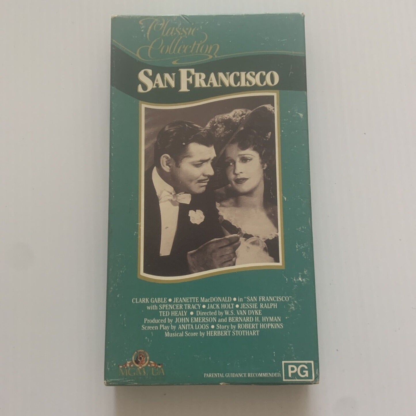 Vintage VHS SAN FRANSISCO VHS 1930's MGM Home Video PAL Clark Gable Romance Card