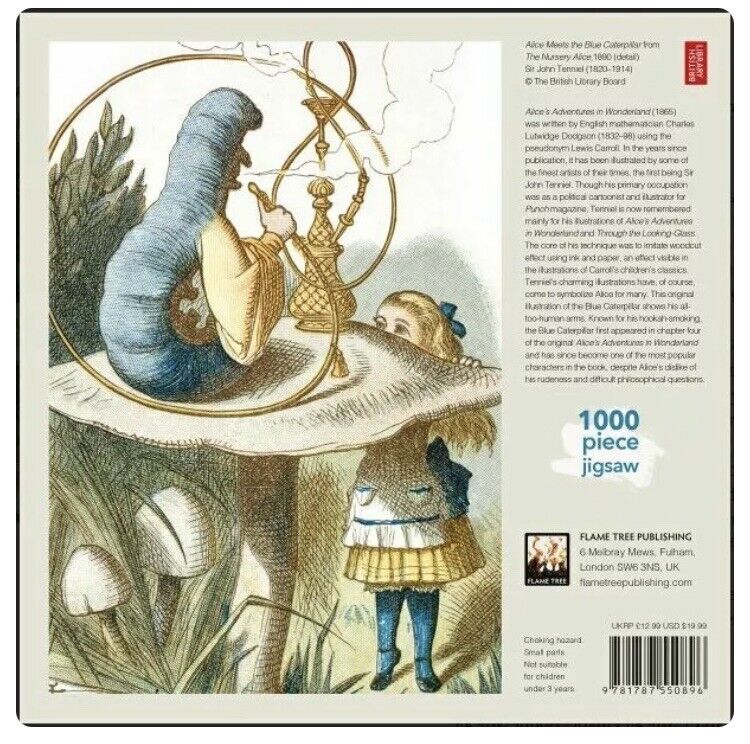 New Jigsaw Puzzle ALICE IN WONDERLAND John Tenniel 1000 Flame Tree Studio Adult