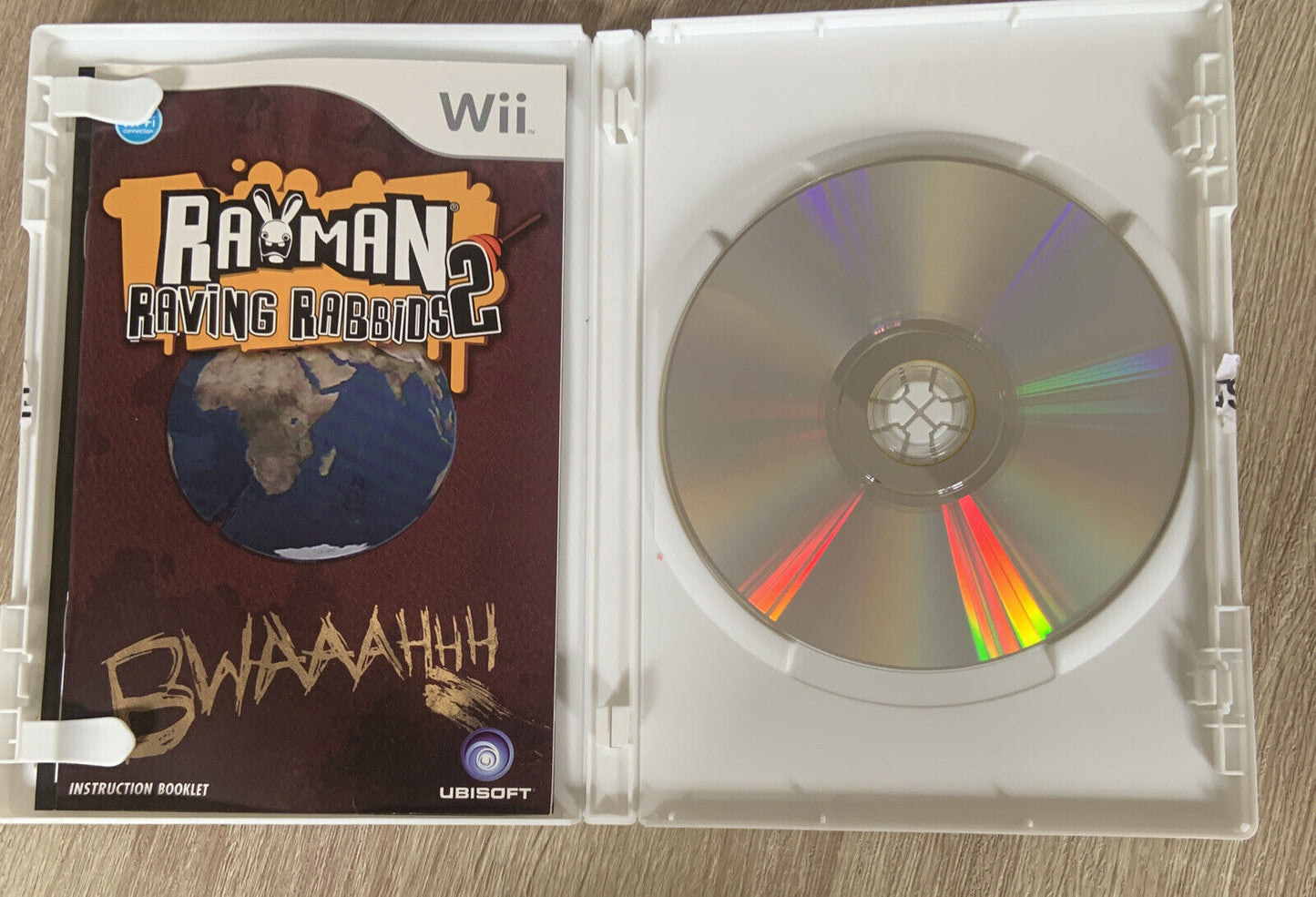 Wii RAYMAN RAVING RABBIDS 2 Nintendo PAL *Complete* W Manual Wii U Compatible