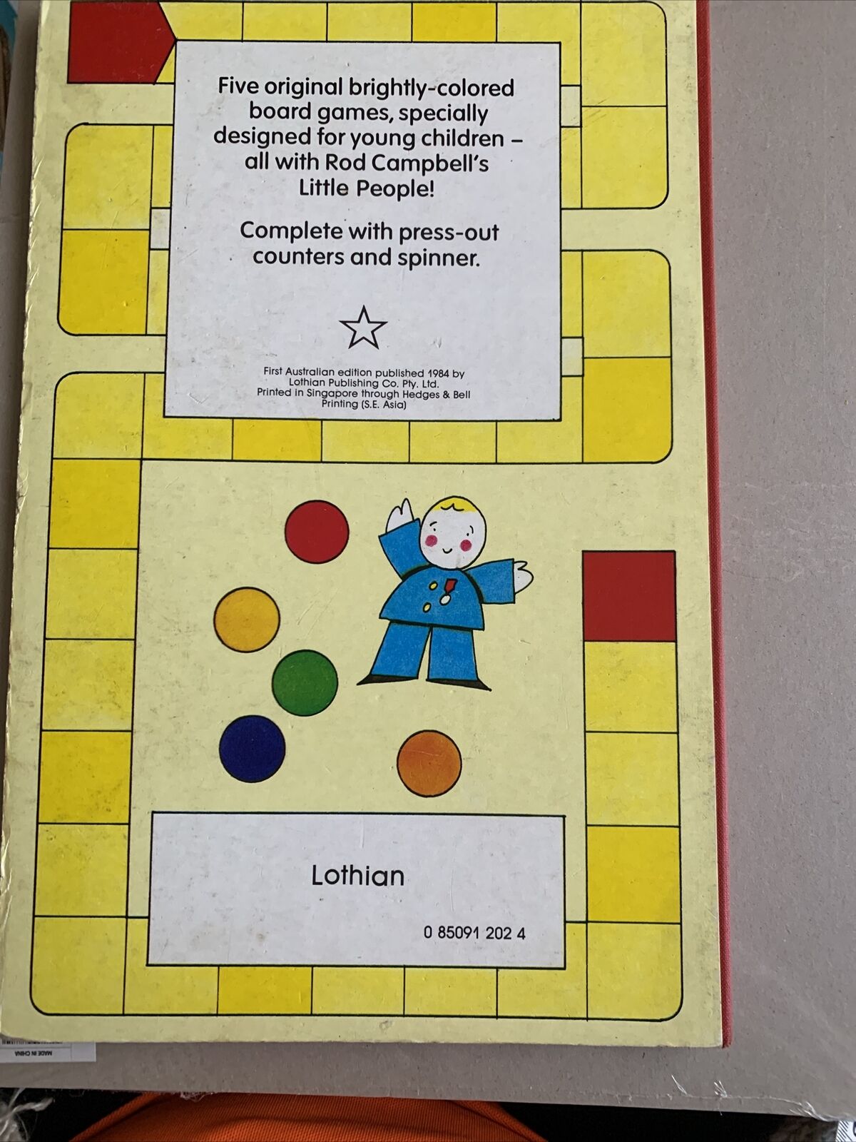 BOOK OF BOARD GAMES Book ONLY Rod Campbell's 1984 Vintage Sticker Marks