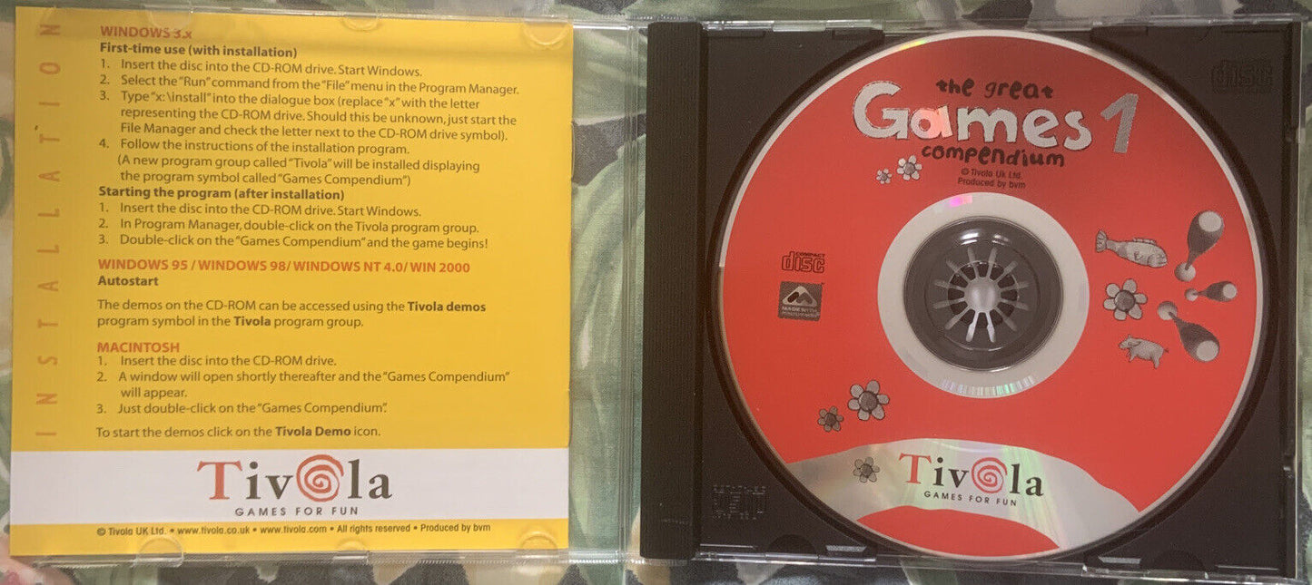 CD Board Game Classic THE GREAT GAMES 1 Compendium for the Whole Family TIVOLA