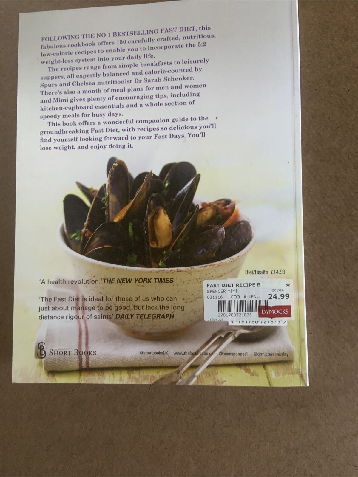 PB THE FAST DIET RECIPE BOOK 150 Delicious Calorie Controlled Meals Mimi Spencer